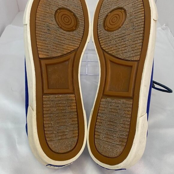 Polo Ralph Lauren Canvas Sander P Boat Shoes Blue Moc Toe Casual Sneaker 9.5D - Picture 11 of 12